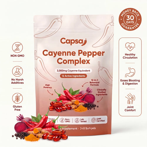 Capsa Cayenne Pepper Complex - 3mg Capsaicin Softgels