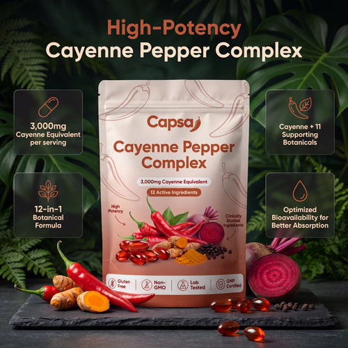 Capsa Cayenne Pepper Complex - 3mg Capsaicin Softgels