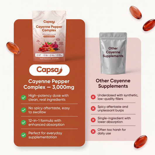 Capsa Cayenne Pepper Complex - 3mg Capsaicin Softgels
